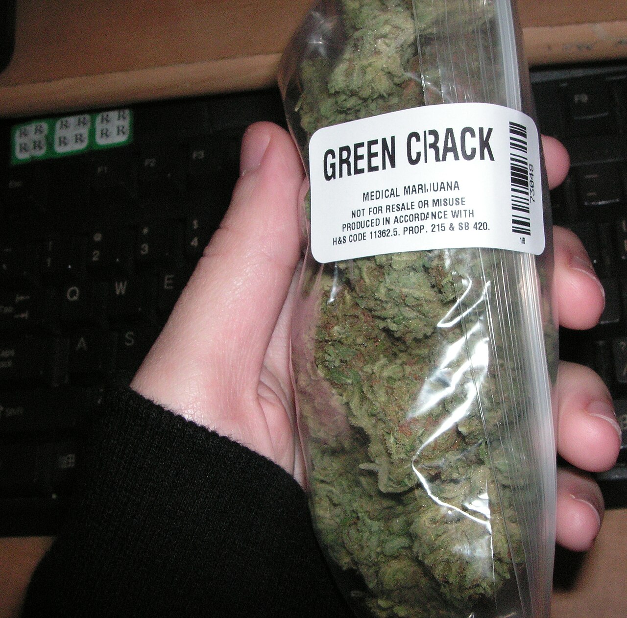 Green Crack flower photograph